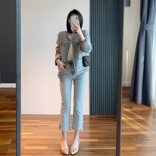 早秋款小香风粗纺外套 商品图8