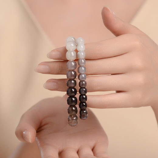 精选温润老熟的和田玉冰底烟紫玉料首饰系列 商品图1