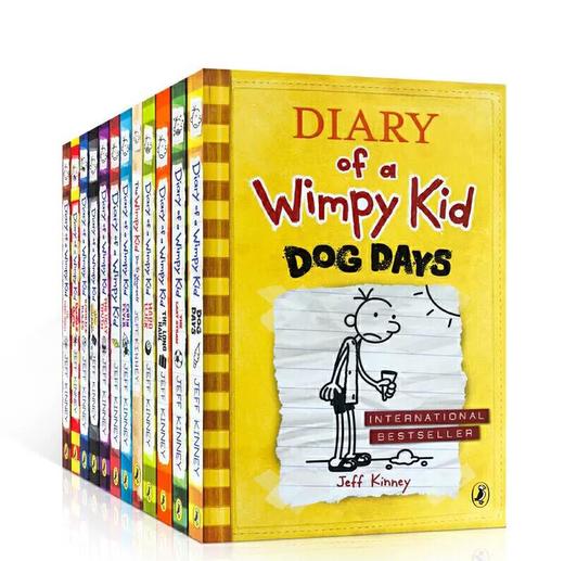 英文原版Diary of a Wimpy Kid 小屁孩日记14册全套哭包日记 商品图0