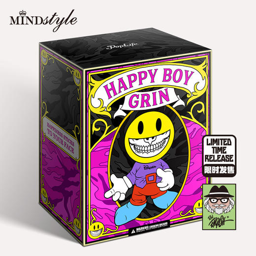 MINDstyle Ron English Happy Boy Grin 笑齿快乐男孩艺术收藏手办摆件 2577 商品图2