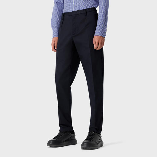 EMPORIO ARMANI 阿玛尼 男士金属徽标休闲运动裤 深蓝色 8N1PF4 1NMMZ 0920 商品图1