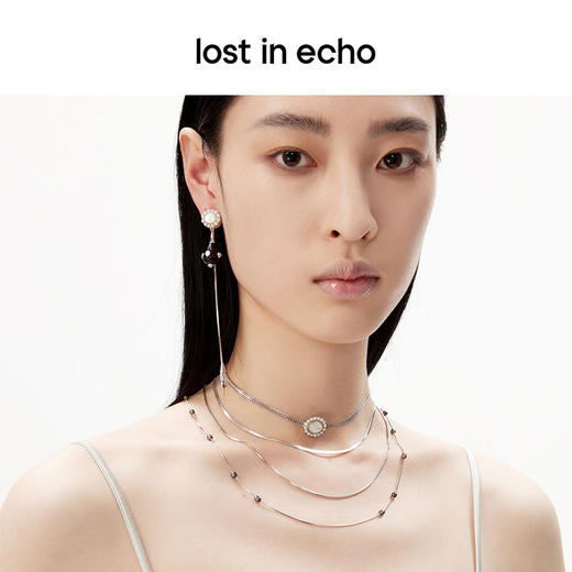 lost in echo原创设计师款轻奢时尚四层组合流线叠戴项链女配饰 商品图3