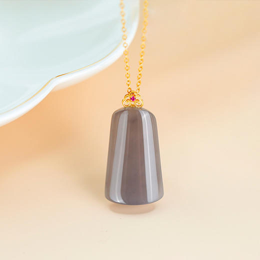 精选温润老熟的和田玉冰底烟紫玉料首饰系列 商品图7