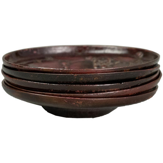 铜五君子图圆形杯托（一套五客） 商品图5