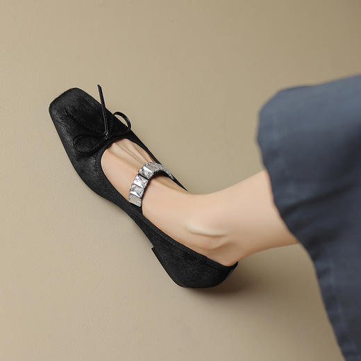 个性百搭，镶钻蝴蝶结平底单鞋NJMK-K670 商品图11