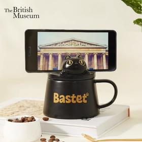 大英博物馆盖亚·安德森猫系列 巴斯特萌猫手机支架陶瓷马克杯400ml