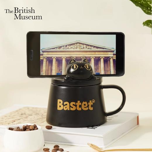 大英博物馆盖亚·安德森猫系列 巴斯特萌猫手机支架陶瓷马克杯400ml 商品图0