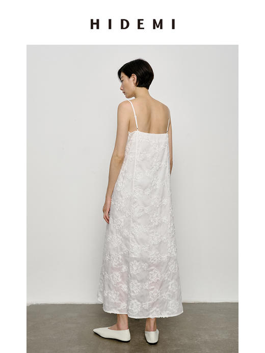 HIDEMI 立体软雕塑花朵系列吊带连衣裙长裙 商品图4
