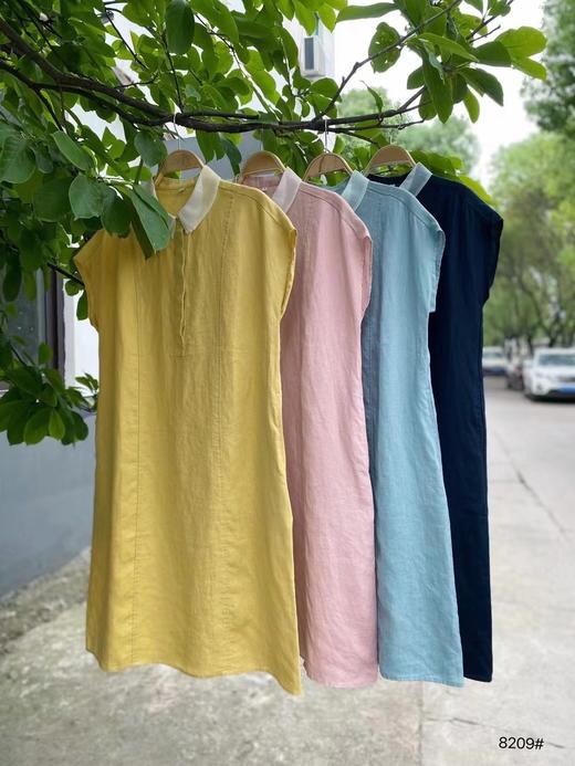 女麻连衣裙8209 商品图0