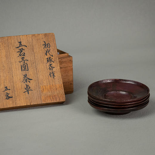 铜五君子图圆形杯托（一套五客） 商品图4