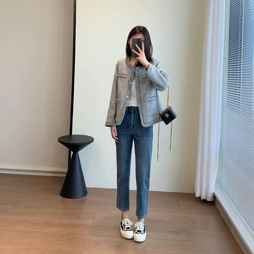 早秋款小香风粗纺外套 商品图7