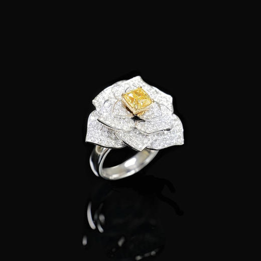 伯爵花黄钻钻石重工戒指黄钻1.01ct/钻石2.717ct 商品图1