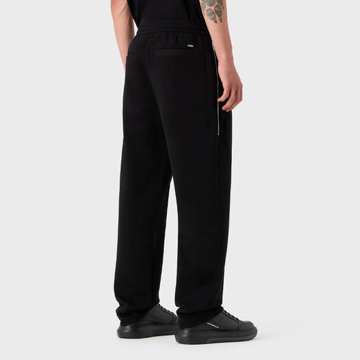 EMPORIO ARMANI 阿玛尼 男士金属徽标休闲运动裤 黑色 6R1PU2 1JHSZ 0999 商品图2