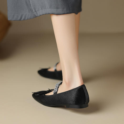 个性百搭，镶钻蝴蝶结平底单鞋NJMK-K670 商品图7