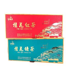 咏福春一品茶园桂花红茶绿茶100g  山水缘
