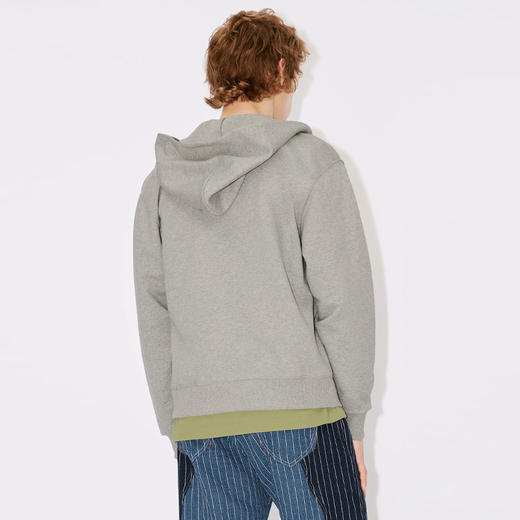 KENZO 高田贤三 男士“KENZO TARGET”徽标印花拉链连帽运动卫衣 浅灰色 FD65 SW075 4MF 94 商品图2