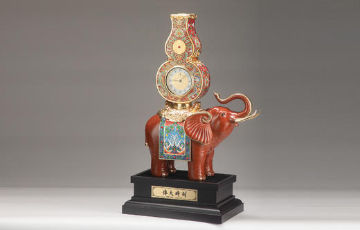 《伟大时刻》铜雕景泰蓝·金钻计时仪 商品图5