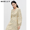 NEELLY纳俪商场同款法式v领碎花连衣裙早秋新款收腰温柔气质长裙N23081Y01077 商品缩略图2