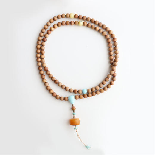 米马饰物 “清柔美好”天然印度官料老山檀配  108颗手持念珠 商品图4