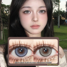 Doragina年抛·出逃海风&椰林气泡·14.2mm(着色参考13.4mm) 0-1000度(无525/575) 韩产进口·(建议佩戴6-8个月左右更换)