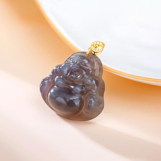 精选温润老熟的和田玉冰底烟紫玉料首饰系列 商品图10
