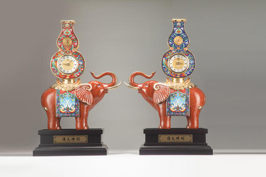 《伟大时刻》铜雕景泰蓝·金钻计时仪 商品图3