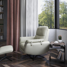 顾家家居整装 360°可旋转皮单椅 KZ.A905逍遥椅