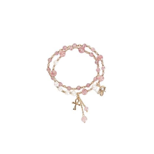 大英博物馆安卡系列 草莓晶粉色晶石 镀金淡水珍珠双圈手链首饰礼盒 商品图4