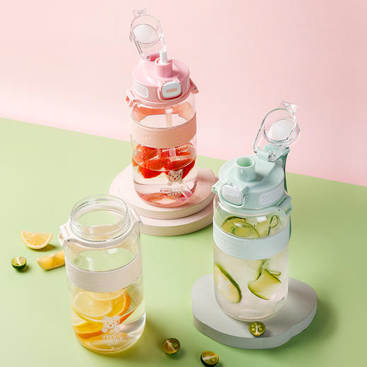 TeenieWeenie城市生活运动水杯大容量吨桶吨tritan便携运动水壶吸管杯 商品图7