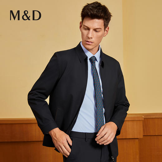 MD名盾夹克男士秋冬新品翻领外套防风免烫抗皱保暖商务行政茄克 商品图1