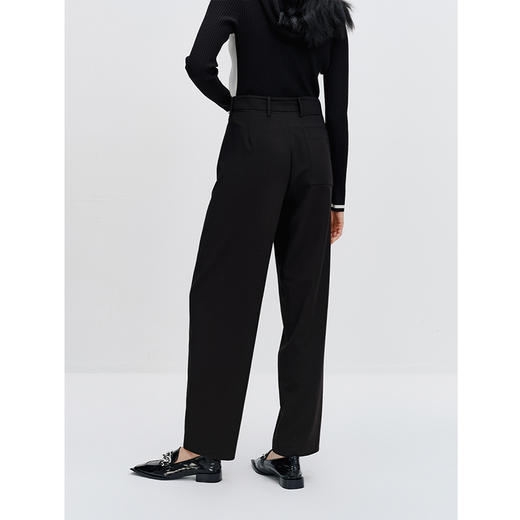 NEELLY纳俪商场同款通勤宽松直筒裤休闲裤早秋新款时尚百搭长裤女N23081H01093 商品图3