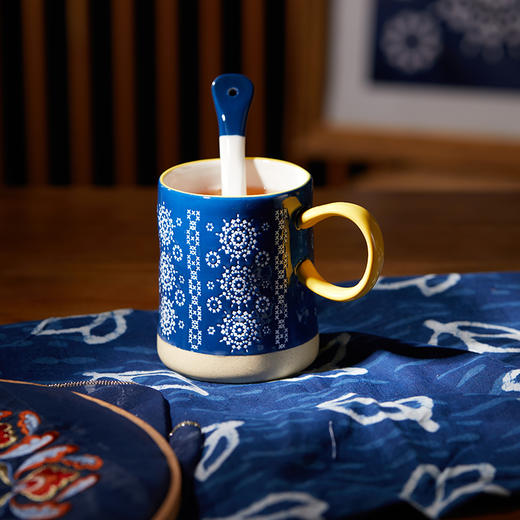 一路生花陶瓷杯（配勺） 商品图3