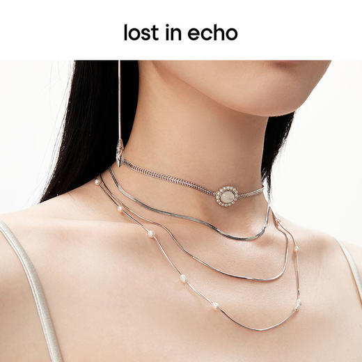 lost in echo原创设计师款轻奢时尚四层组合流线叠戴项链女配饰 商品图1