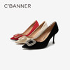 【婚嫁系列】千百度高跟鞋秋季细跟新娘鞋红色单鞋女羊皮宴会A23466088 商品缩略图4