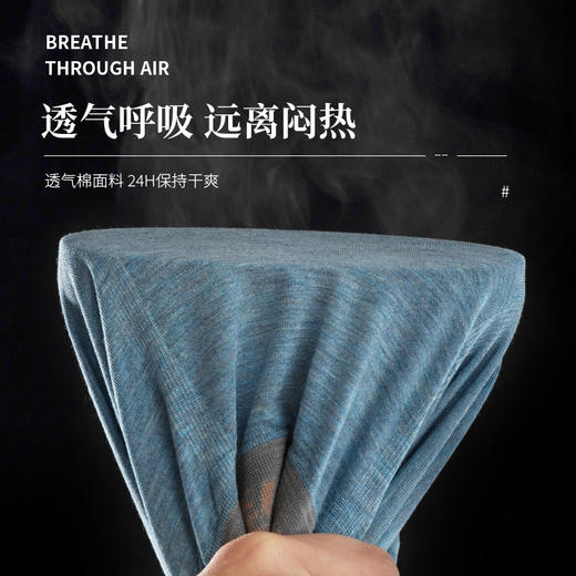 【Hacci国潮风盒装男士四角内裤】立体囊袋平角裤 大码高弹U凸无缝透气 防夹臀设计舒适裤脚 商品图3