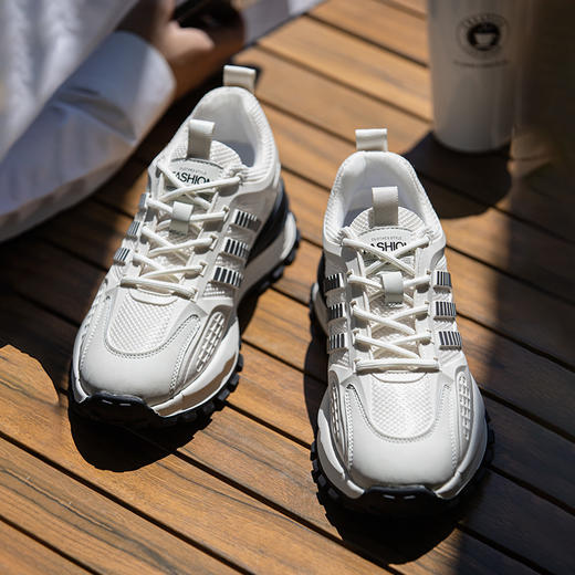 内增高男鞋6cm男士增高鞋男运动鞋时尚百搭透气网面轻便 商品图2