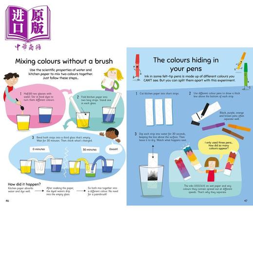 【中商原版】尤斯伯恩 在家也能玩的科学实验 Science Experiments 儿童科学实验指南 物理知识科普 英文原版 进口图书Usborne 商品图2