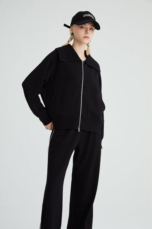 水淼2025秋新品时尚潮牌气质简约微弹休闲宽松外套7800 商品图1