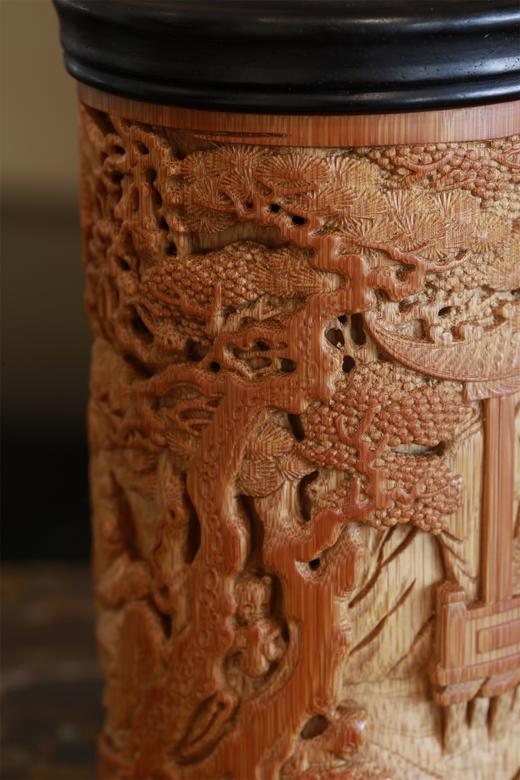 兰亭雅集°竹雕茶叶罐 商品图8