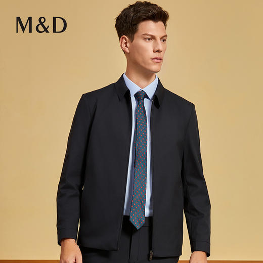 MD名盾夹克男士秋冬新品翻领外套防风免烫抗皱保暖商务行政茄克 商品图3