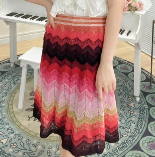 【亏本不退换】ML臣禾渐变彩红半身裙9003920315 商品图1