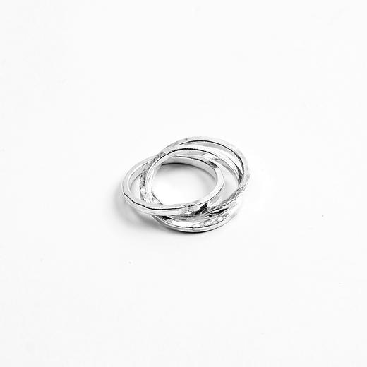 EnSage Triple Lines Ring 925银 日本手工 缠绕戒指 指环 商品图0