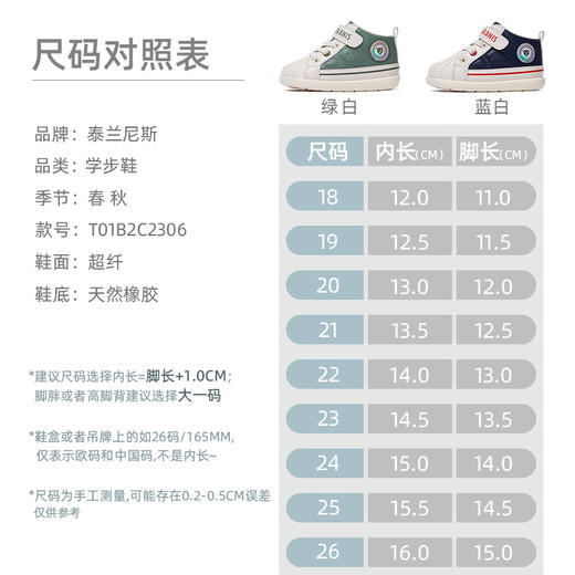 泰兰尼斯秋季婴童段经典贝壳头包头防踢激光冲孔透气宝宝学步鞋T01B2C2306 商品图1