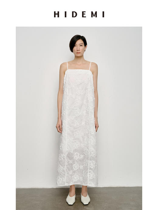 HIDEMI 立体软雕塑花朵系列吊带连衣裙长裙 商品图0