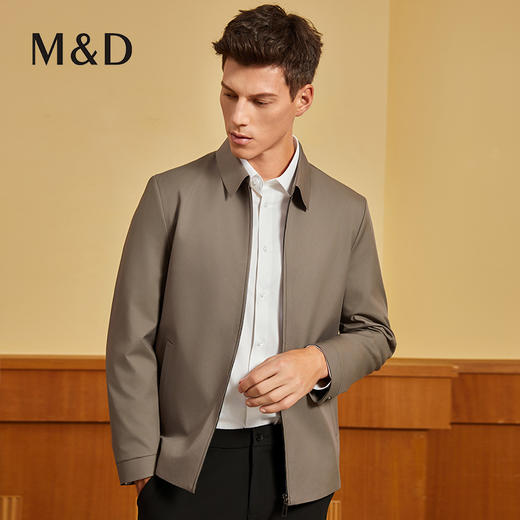 MD名盾夹克男士秋冬新品翻领外套防风免烫抗皱保暖商务行政茄克 商品图2