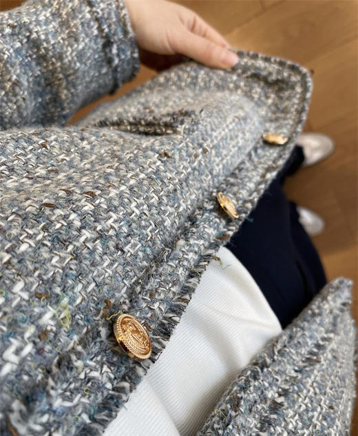 早秋款小香风粗纺外套 商品图9