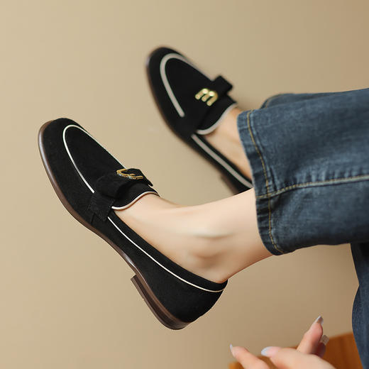 秋季新款，羊反绒乐福鞋单鞋HCY-3724 商品图12