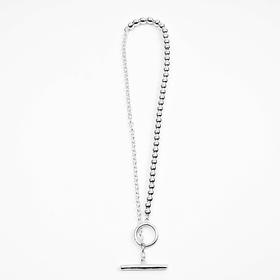 EnSage Ball Link Chain Necklace 925银 日本手工 拼接OT项链