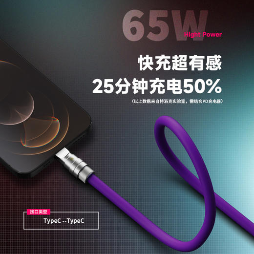 Trozk/特洛克 type-c数据线65W充电线 超级快充安卓闪充5A 商品图1