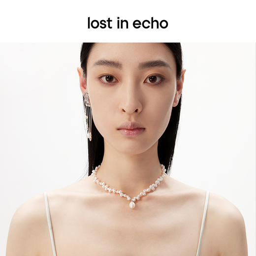lost in echo原创设计款小众流线三七孔珍珠CHOCKER项链锁骨链 商品图0